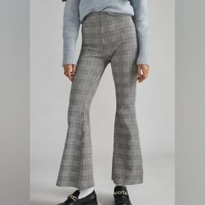 Anthropologie Maeve  Plaid Flare Pants